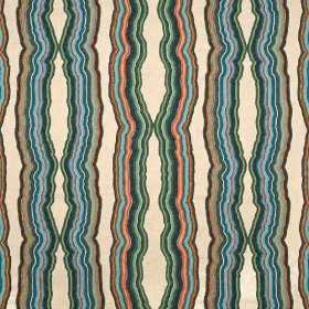Tissu rayure rideau Cuzco Malachite Casal