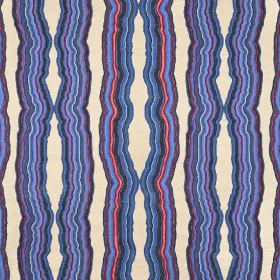 Tissu rayure rideau Cuzco Tanzanite Casal