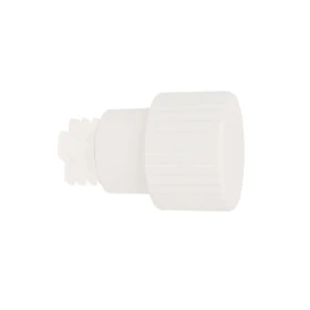 Embout bouchon moleté Ø28 mm blanc mat