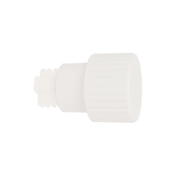 Embout bouchon moleté Ø28 mm blanc mat