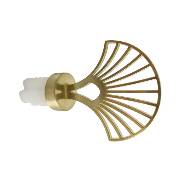 Embout palme décor laiton mat Ø28 mm