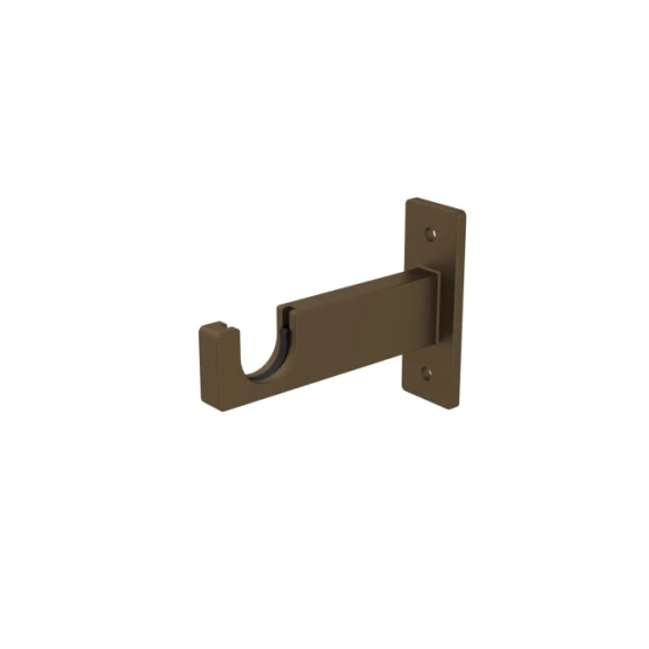 Support mur ouvert Ø20 mm bronze forgé 76 mm, lot de 2