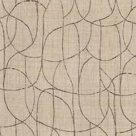 Tissu soie Mandala anthracite Casamance