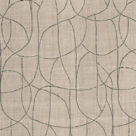 Tissu soie Mandala bleu galet Casamance