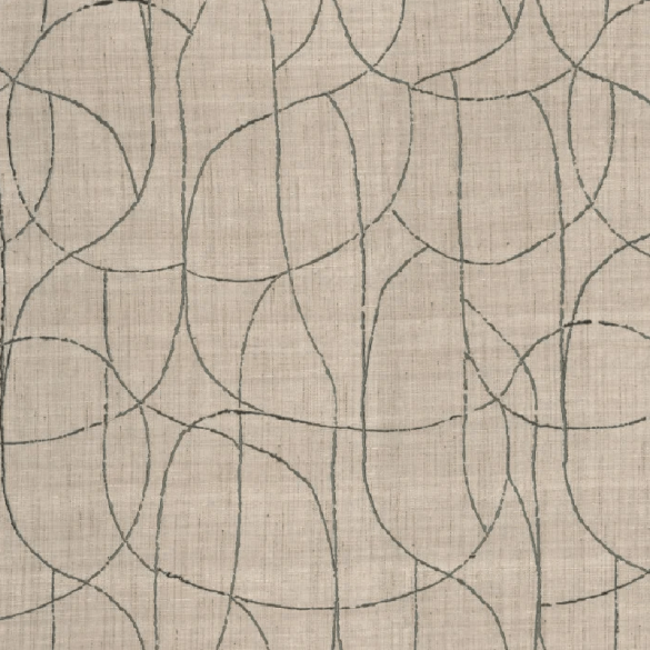 Tissu soie Mandala bleu galet Casamance