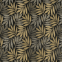 Tissu feuillage Eden soleil noir Casal