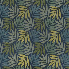 Tissu feuillage Eden fonds marins Casal