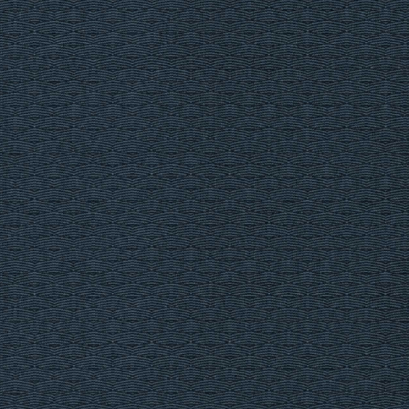 Tissu non feu brodé Komodo marine Casal