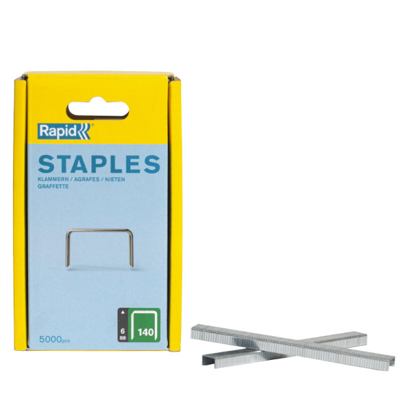 Boite de 5000 agrafes Rapid 140 galvanisées 6 mm