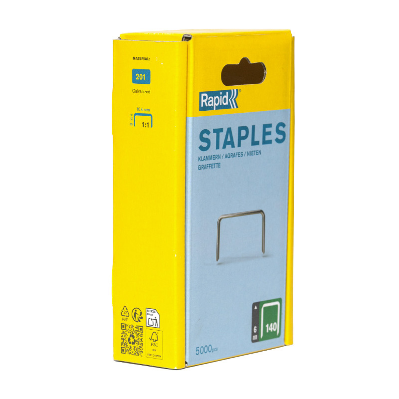 Lot De 10 Boîtes De 5000 Agrafes SP 19-1/4 Galvanisées - Pour Agrafeuse Standard
