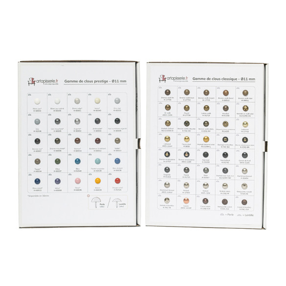 Lot Gammes de clous Artapisserie.fr 11mm & Prestige