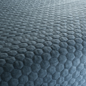 Tissu siège Hexagon Bleu JAB | artapisserie.fr
