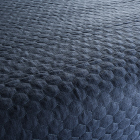 Tissu siège Hexagon bleu marine JAB | artapisserie.fr