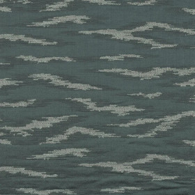 Tissu jacquard Galatée Pétrole Casamance |  Artapisserie.fr