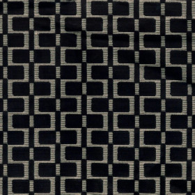 Tissu jacquard de velours Analogie noir Casamance Tissu jacquard de velours Analogie noir Casamance