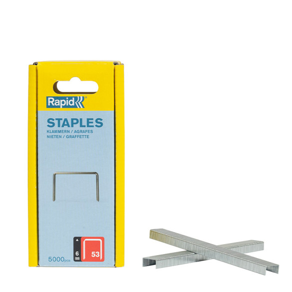 Lot de 5000 agrafes Rapid 53 galvanisées 6 mm | artapisserie.fr