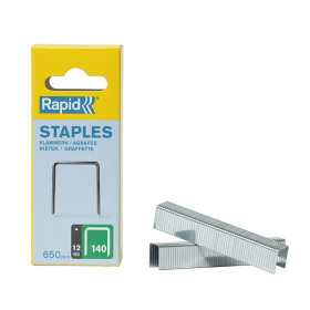 Boite de 650 agrafes Rapid 140 galvanisées 12 mm Lot de 650 agrafes Rapid 140 galvanisées 12 mm | artapisserie.fr