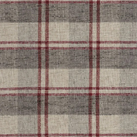 Tissu à carreaux Tartana bordeaux Camengo | Artapisserie.fr