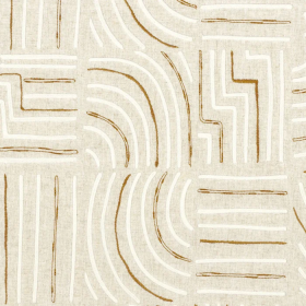 Tissu graphique Kara ocre Camengo | Artapisserie.fr