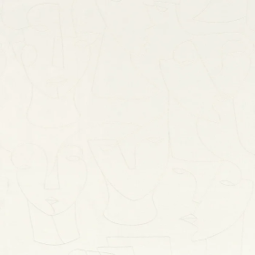 Voile lin Visage Sheer neige Camengo 288cm | Artapisserie.fr