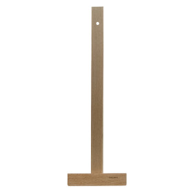 Règle en té 60 cm bois naturel tête fixe | Artapisserie.fr