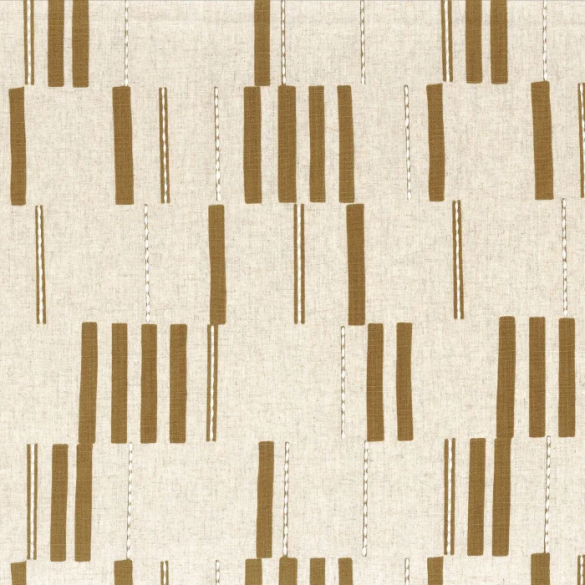 Tissu graphique Cape York ocre Camengo | Artapisserie.fr