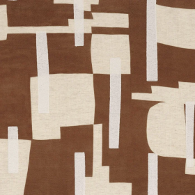 Tissu à rayures Brisbane terracotta Camengo | Artapisserie.fr