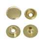100 boutons pression 15,9mm en acier doré | artapisserie.fr