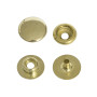 100 boutons pression 12,7mm acier doré | artapisserie.fr