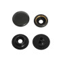 100 boutons pression 12,7mm acier noir cuivré | artapisserie.fr