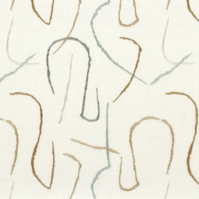 Tissu brodé Fusain horizon Camengo | Artapisserie.fr