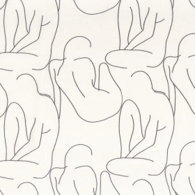 Tissu brodé Croquis réglisse Camengo | Artapisserie.fr