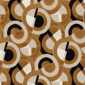 Tissu jacquard Orbia doré Camengo | Artapisserie.fr