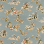 Toile de Jouy Gavotte bleu doux Camengo | Artapisserie.fr