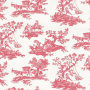 Toile de Jouy Cadence rouge grenat Camengo | Artapisserie.fr