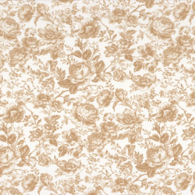 Toile de Jouy Celestine Tissu camel Camengo | Artapisserie.fr