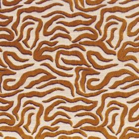 Tissu jacquard Ophea Velvet cuivre Camengo | Artapisserie.fr