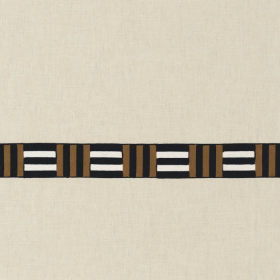 Tissu brodé Silmea recyclé moka Camengo 298 cm | Artapisserie.fr