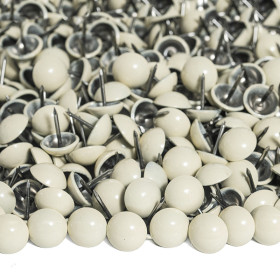 500 Clous tapissier Prestige Ivoire Perle Fer 16 mm