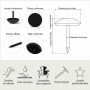 200 Clous Tapissier Noirs Perle Fer 10,5 mm