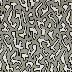 Tissu à rayures Odyssée vert de gris Camengo Tissu à rayures Odyssee vert de gris Camengo | Artapisserie.fr