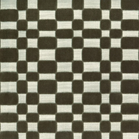 Tissu géométrique Modulor kaki Casamance | Artapisserie.fr