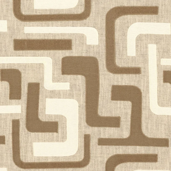 Tissu brodé Avant-Garde moka mousse Casamance | Artapisserie.fr