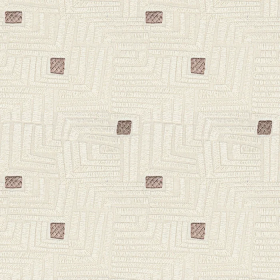 Tissu brodé Composition écru Casamance | Artapisserie.fr