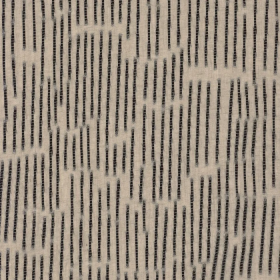 Tissu brodé Interaction noir Casamance | Artapisserie.fr