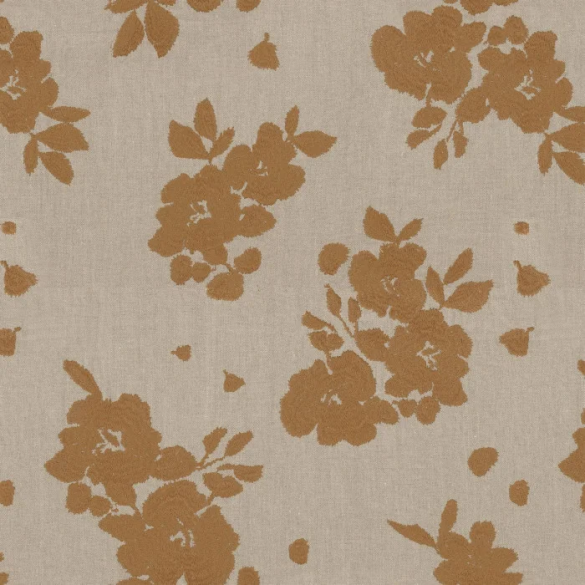 Tissu naturel Gardenia ocre Casamance | Artapisserie.fr