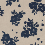 Tissu naturel Gardenia marine Casamance | Artapisserie.fr