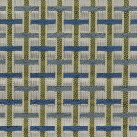 Tissu Ivy bleu Casamance | Artapisserie.fr