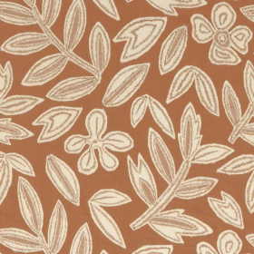 Tissu velours Forget Me Not orange terreux Casamance | Artapisserie.fr