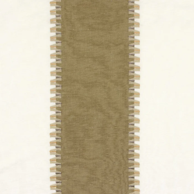 Tissu à rayures Lily olive Casamance | Artapisserie.fr